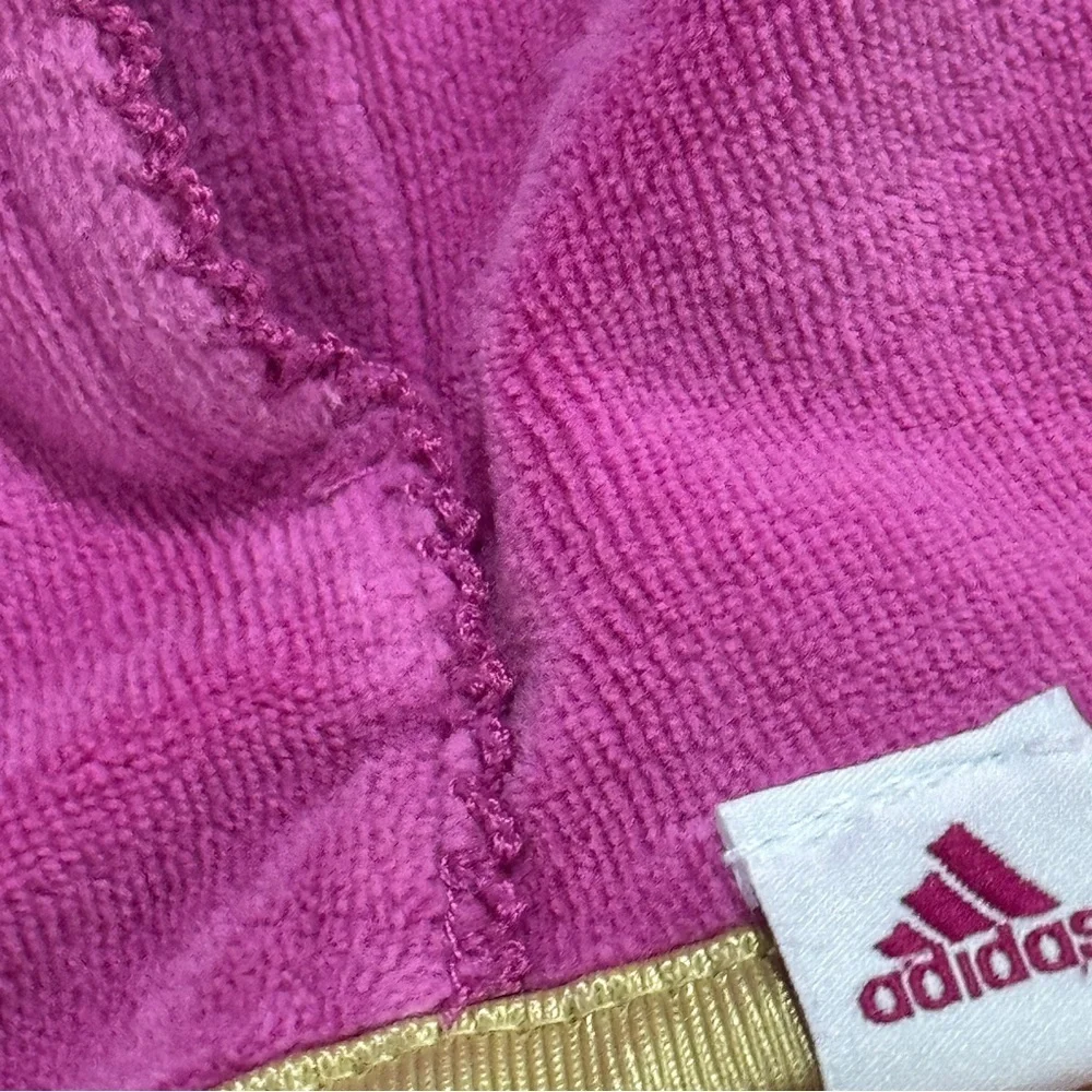 Y2K vintage adidas velour jacket zip up sweatshirt toddler girl embroidered